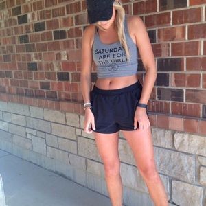 Saturdays are for the Girls crop top